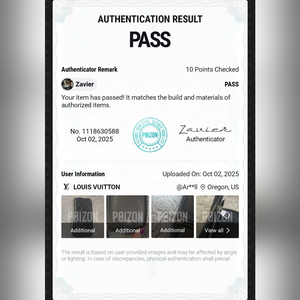 Louis Vuitton Mono Black & Gray Eclipse Vertical Zippy Long Wallet (EUC)COA🩶🖤 - Picture 13 of 13